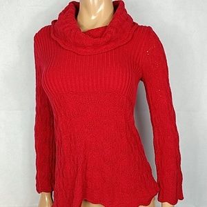 Style and co. Dull Red turtleneck sweater PS